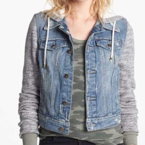 Free People Denim Knit Jacket